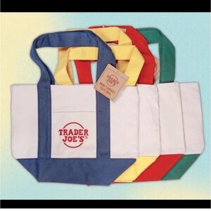 TRADER JOE’S Mini Tote Bag in Red. Brand New with Tags.